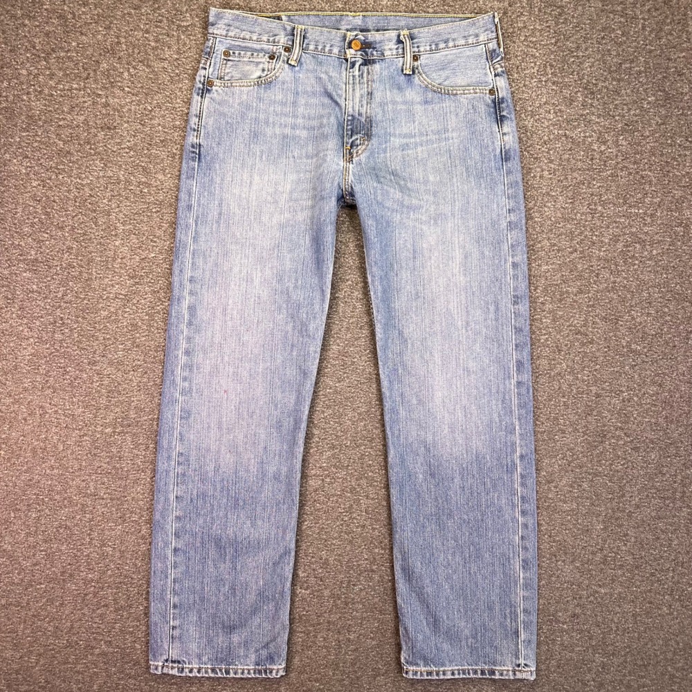 Levis 569 Loose Straight Jeans Mens 35x31 Light Wash Casual Baggy Relaxed Cotton